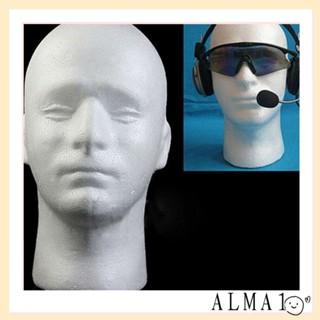 Alma โมเดลหัวหุ่น สีขาว สําหรับโชว์วิกผม แว่นตา หมวก 11 นิ้ว