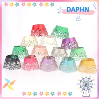 DAPHS กระดาษห่อคัพเค้ก DIY เถาวัลย์น้อย เครื่องมือทําขนม ซับในมัฟฟิน 12 ชิ้น