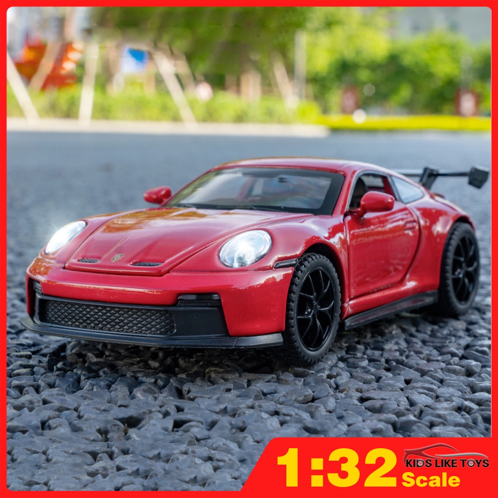 Klt โมเดลรถยนต์ 1:32 Porsche 911 GT3 Supercar โลหะอัลลอย ของเล่นสําหรับเด็กผู้ชาย