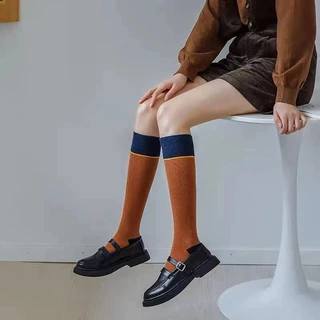 ถุงเท้ายาว ทูโทน พร้อมส่งจากไทย