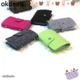 Okdeals กระเป๋าสตางค์ กระเป๋าจัดระเบียบ ผ้าขนสัตว์ สไตล์วินเทจ