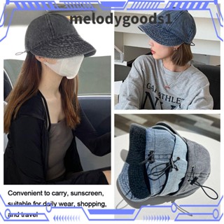 MELODYGOODS1 หมวกปีกกว้าง หมวกบังแดด พับได้ แฟชั่นฤดูร้อน