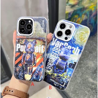 เคสโทรศัพท์มือถือ ลาย Van Gogh Violent Bear Laminated สําหรับ iphone14 13 12 pro max 14 11 14pro 14plus IMD 13 12 11 promax