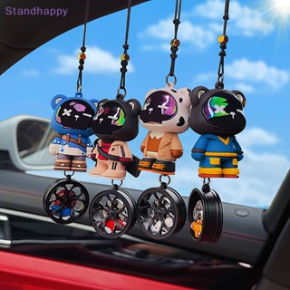 Standhappy จี้รูปหมีซิมโฟนี สําหรับตกแต่งกระจกมองหลังรถยนต์