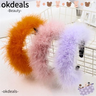 Okdeals ที่คาดผม ขนนก ขนปุย สําหรับงานเทศกาล