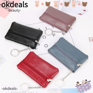 OKDEALS กระเป๋าสตางค์ หนัง Pu ใส่เงินได้ หลายช่อง สําหรับผู้หญิง