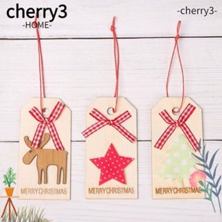 Cherry3 จี้ไม้ รูปต้นคริสต์มาส สําหรับตกแต่งบ้าน เทศกาลปีใหม่