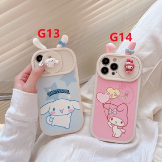 เคสไอโฟน iPhone 14 13 12 11 Pro Max Plus 14Pro 13Pro ฝาปิดเลนส์กล้องสไลด์ กันกระแทก เคสการ์ตูนน่ารัก