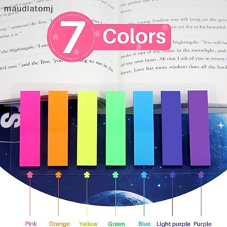 Maud สติกเกอร์ธงโน้ต แบบโปร่งแสง 7 สี 140 ชิ้น สําหรับคั่นหน้าหนังสือ EN