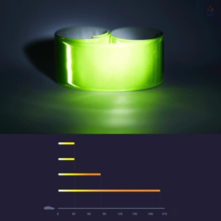 Miaomiaoce สายรัดแขนสะท้อนแสง 38 ซม. เพื่อความปลอดภัย สําหรับขี่จักรยานกลางแจ้ง 4 ชิ้น