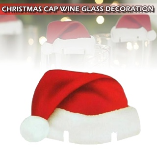 10x Christmas Hat Wine Cup Card Christmas Wine Cup Champagne Cup Card Decoration