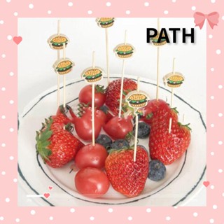 PATH แท่งไม้ไผ่ รูปแฮมเบอร์เกอร์ ขนมขบเคี้ยว แซนวิช 100 ชิ้น