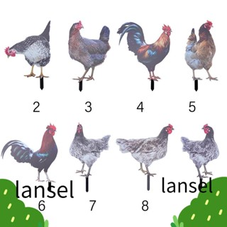 LANSEL รูปปั้นไก่ เหมือนจริง สองด้าน สําหรับตกแต่งสวนกลางแจ้ง