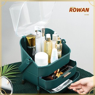 Rowans กล่องเก็บเครื่องสําอาง แบบตั้งโต๊ะ ขนาดใหญ่ แบบพกพา กันฝุ่น หลากสี