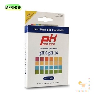 Me กระดาษทดสอบค่า pH 100ct ความไวแสงสูง 0-14 HH จับคู่ง่าย ความแม่นยําสูง สําหรับตู้ปลา สระว่ายน้ํา สปา ดี และน้ําประปา