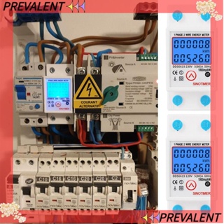 Preva เครื่องวัดพลังงานไฟฟ้า รางดิน เฟสเดียว จอแสดงผลดิจิทัล มืออาชีพ kWh วัตต์