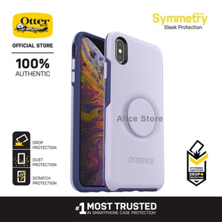 Otterbox เคสโทรศัพท์มือถือ สีม่วง พร้อมป็อบอัพ สําหรับ iPhone XS Max XR XS X