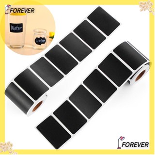 FOREVER 120 ชิ้น / ม้วน ฉลาก สติกเกอร์ กันน้ํา กระดานดํา เครื่องเทศ กระดานดํา ฉลาก