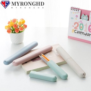 Myronghd กล่องเก็บแปรงสีฟัน ดินสอ แบบพกพา ป้องกันฝุ่น