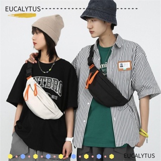 Eutus กระเป๋าคาดอก ผ้าไนล่อน กันน้ํา สีพื้น แฟชั่น สําหรับนักเรียน