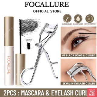 Focallure 2 In 1 Waterproof Mascara Eyelash Curler Eye Makeup Set [hotmax]