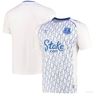 Fb 2023-2024 เสื้อยืดลําลอง แขนสั้น คอกลม พิมพ์ลาย Everton Home Jersey พลัสไซซ์