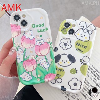 Amk เคสโทรศัพท์มือถือแบบใส ลายดอกทิวลิป 3D สีชมพู สําหรับ Realme 10 C55 C53 C35 C33 C31 C30 C30S C25 C15 C12 C21 C20 C11 C2 9i 8i 8 7 7i 6 5 5i 6i narzo 50a 50i 50 prime pro เคส STNYK