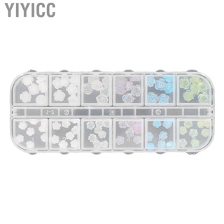 Yiyicc 1 Box Flower Nail Charms Set Portable Accessory Decorative Craft Charm for Travel Performance