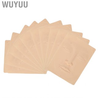 Wuyuu Face Practice Skin  10pcs Safe Microblading Realistic Silicone for Practicing Eyeliner Tattooist