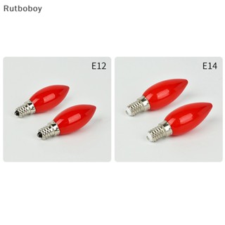 [Rut] หลอดไฟ led E12 E14 สีแดง สําหรับตกแต่งบูชาพระพุทธรูป 1 ชิ้น