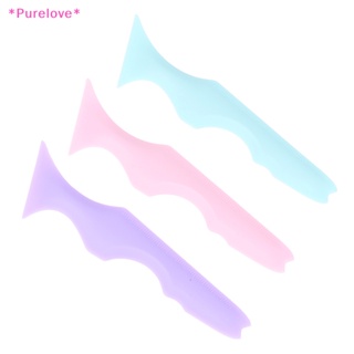 Purelove&gt; ใหม่ ไม้บรรทัดซิลิโคน ลายฉลุ อเนกประสงค์ ใช้ซ้ําได้ สําหรับเขียนคิ้ว อายไลเนอร์ 5 in 1