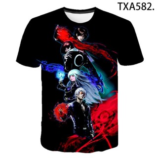 เสื้อยืด พิมพ์ลายเกม The King Of Fighters แฟชั่นสตรีท