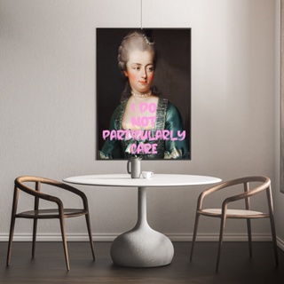 Marie Antoinette I Do Not Particularly Care ภาพจิตรกรรมบนผ้าใบ ลาย Funny Altered Art Home สําหรับติดตกแต่งผนังบ้าน 0711