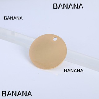 Banana1 ป้ายแท็กอลูมิเนียม ทรงกลม สีทอง 25 มม. สําหรับสัตว์เลี้ยง 50 ชิ้น