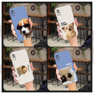 Solid color soft shell Phone Case For Xiaomi Redmi 9A/9i/9at/9a Sport/9i Sport Lens package Cartoon Back Cover Anti-fall