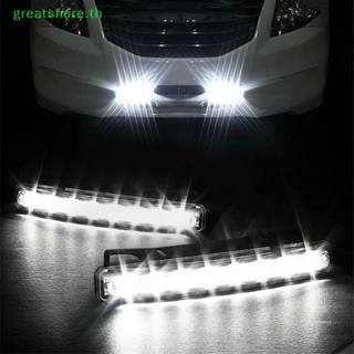 Greatshore ชุดไฟตัดหมอก LED 6 ดวง 12V DRL สําหรับติดรถยนต์ 2 ชิ้น