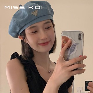 Misskoi [พร้อมส่ง] หมวกเบเร่ต์โลหะ ขนาดใหญ่ เข้ากับทุกการแต่งกาย แฟชั่นฤดูร้อน สไตล์ญี่ปุ่น สําหรับผู้หญิง