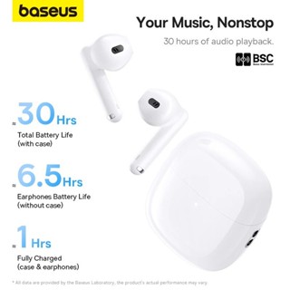 Baseus หูฟังไร้สาย True Wireless Earphones ชุดหูฟังบลูทูธไร้สาย ตัดเสียงรบกวน ควบคุมสัมผัสอัจฉริยะ