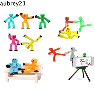 Aubrey1 ของเล่นฟิกเกอร์ Stikbot พร้อมตัวดูด สุ่มสี สําหรับเด็กผู้ชาย