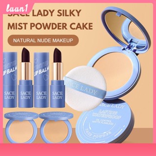 Sace Lady ชุดแต่งหน้า Air Cushion Cream+lipstick Tinted Lip Balm Moisturizing Natural Lip Make Up Cosmetic【buy 1 Take 1】 cod