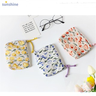 Ssunshine กระเป๋าใส่เหรียญ กระเป๋าเครื่องสําอาง กระเป๋ามินิ ผู้หญิง เกาหลี กระเป๋าแต่งหน้า