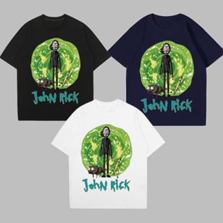 Fashion ใหม่น่ากลัว John Rick เสื้อยืดตลกและ Morty Cool ครอสโอเวอร์เสื้อยืดตลกผู้ชายผู้หญิง Unisex T-shirt