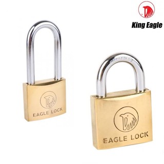 KING EAGLE กุญแจทองเหลือง ไส้กุญแจทำจากทองเหลือง ห่วงคล้องทำจากเหล็กกล้า แข็งแรง ทนทาน เยี่ยม