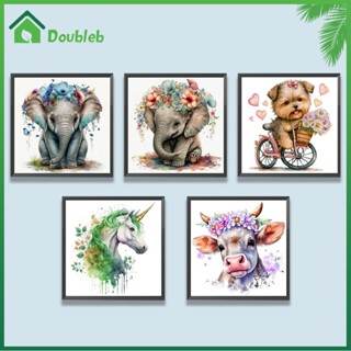 【Doub X ✮】ภาพวาดปักเพชร ทรงกลม ลายสัตว์ 5D DIY สําหรับตกแต่งบ้าน ✮