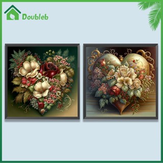 【Doub X ✮】ภาพวาดปักเพชร ทรงกลม ลายหัวใจ 5D DIY สําหรับตกแต่งบ้าน ✮