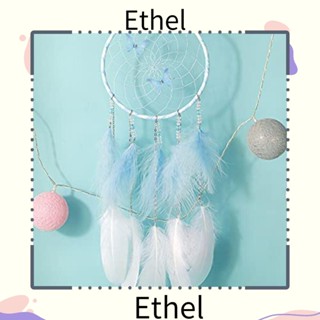 Ethel1 ตาข่ายดักฝัน ประดับขนนก ผีเสื้อ สําหรับแขวนตกแต่งผนังห้องนอน 2 ชิ้น