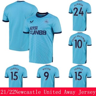 เสื้อกีฬาแขนสั้น ลายทีมชาติฟุตบอล Newcastle United Away Trippier Alamiron Wilson Maximin พลัสไซซ์ 2021-2022