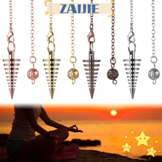 Zaijie24 Reiki จี้ลูกตุ้มโลหะ สีโรสโกลด์ สําหรับของขวัญ