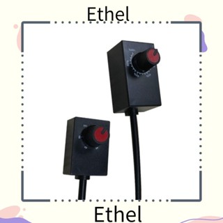 Ethel1 ลูกบิดสวิตช์หรี่ไฟ LED DC 0-10V สเกล 0-100% แรงดันไฟฟ้าต่ํา หรี่แสงได้