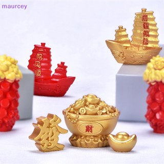 Maurcey Feng Shui ต้นมงคล Fa Cai นําโชค สีทอง สําหรับตกแต่งบ้าน โต๊ะ งานเทศกาล